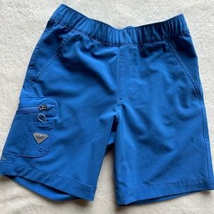 Columbia PFG Omnishade shorts. Boys XS (7/8) Blue. EUC.